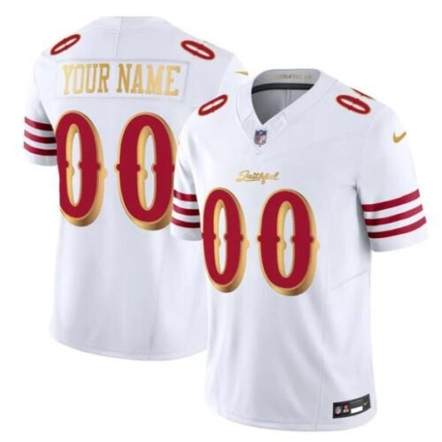 White Gold San Francisco 49ers Active Player Custom 2025 F.U.S.E. ?Rivalries? Vapor Limited Stitched Football Jersey - SFR91