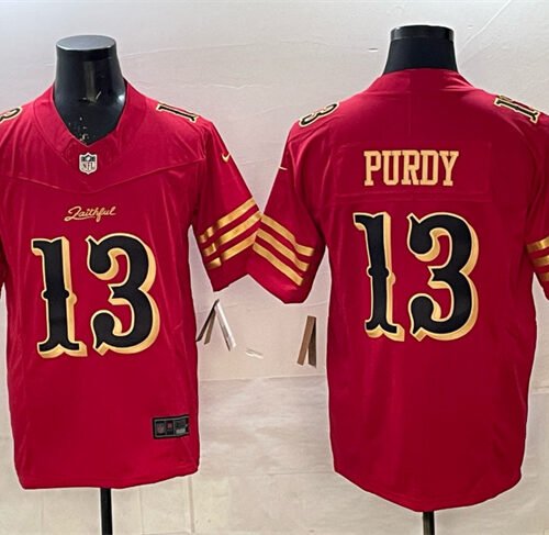 Red/Gold San Francisco 49ers #13 Brock Purdy 2025 F.U.S.E. ?Rivalries? Vapor Limited Stitched Football Jersey - SFR88