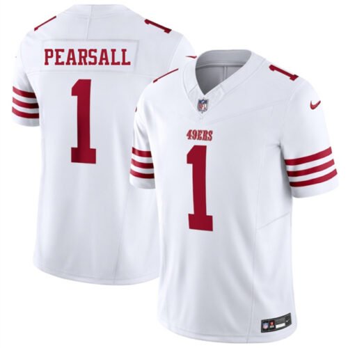 White San Francisco 49ers #1 Ricky Pearsall 2025 F.U.S.E. Vapor Untouchable Limited Stitched Football Jersey - SFR79